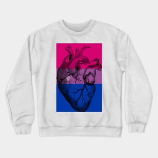 Bisexual Pride Anatomic Heart Crewneck Sweatshirt